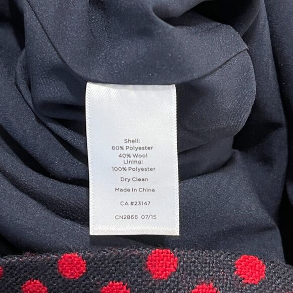 Talbots Skirt 6 Wool Blend Short Polka Dot Career Professional A-Line Lined Zip - Picture 6 of 11